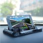 Car Dual Slots DIY Number Anti-skid Dashboard Pad Mat Holder Mount For Smartphon