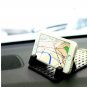 Car Dual Slots DIY Number Anti-skid Dashboard Pad Mat Holder Mount For Smartphon