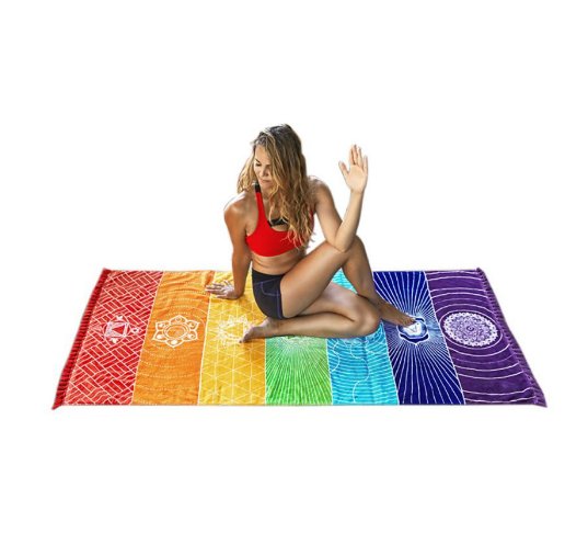 Grande Tapisserie En Coton Faite Main - Bohème Mandala - Serviette De Plage Ethnique