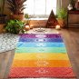 Rainbow Chakra Tapestry Towel Yoga Mat Sunscreen Shawl Tapestry Hippy Boho Gypsy