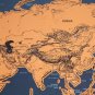 Hex Travellers Map - Wanderlust Map - Travel Map Deluxe ( STANDARD SHIPPING )