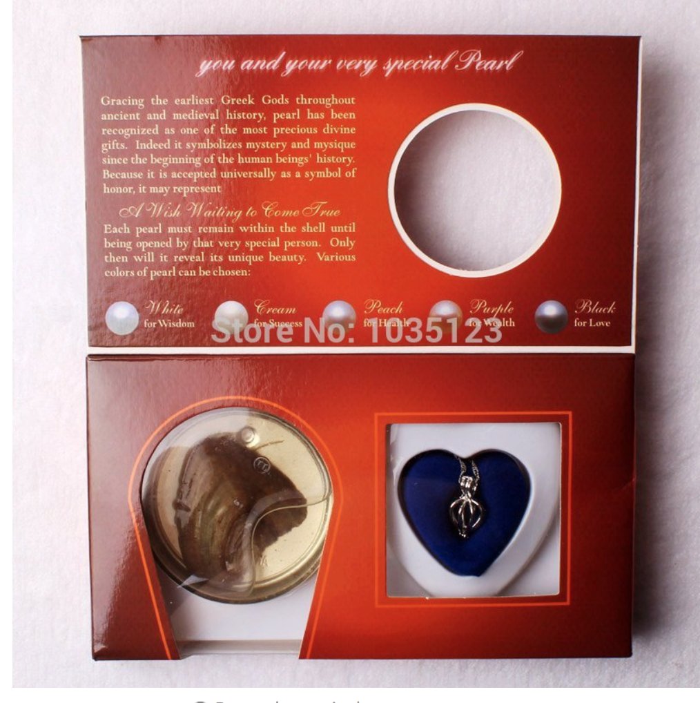 SILVER PEARL NECKLACE IN A RED BOX
