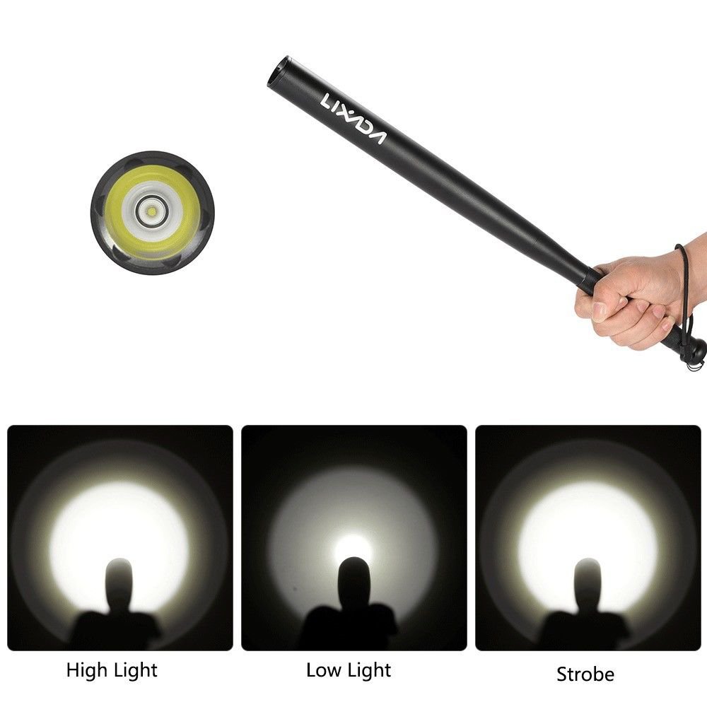 Baseball Bat LED Flashlight Outdoors Camping Security Rescue Light ...