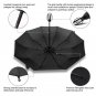 Automatic Travel Umbrella Auto Open Close Compact Folding Windproof Reverse Safe