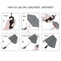 Automatic Travel Umbrella Auto Open Close Compact Folding Windproof Reverse Safe