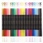 Tip Brush Fineliner And Dual Set 24 Marker Broad Color Pens Markers Rainbow Arts
