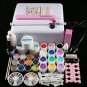 Nail Art Set Brush Full Kit Tips Acrylic Tools Uv Gel Buffer Pro Lamp Curing Kit