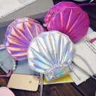 Bag Shell Holographic Laser Shape Clutch Handbag Purse Sea Metallic Shaped Women