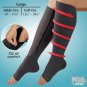 Compression Socks Support Leg Zipper Knee Toe Open Zip S Sox Stockings Women