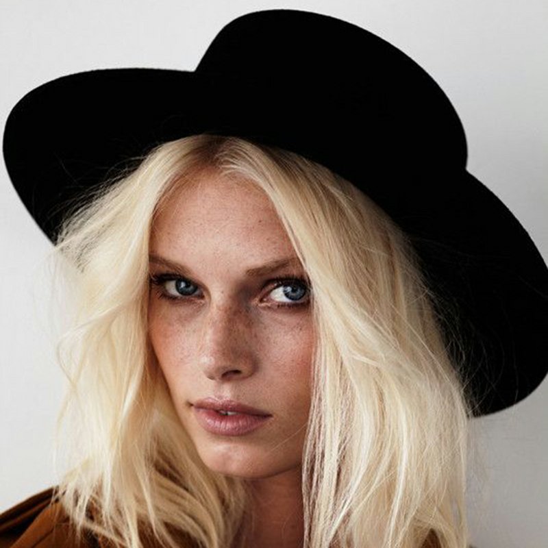 Flat Top Wool Boater Women Pork Pie Wide Hat Hats Men Brim Fedora S Sailor New