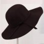 Bowknot British Style Summer Hats Women Ladies Wave Wide Brim Woolen Cap Vintage