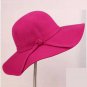 Bowknot British Style Summer Hats Women Ladies Wave Wide Brim Woolen Cap Vintage