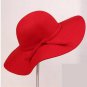 Bowknot British Style Summer Hats Women Ladies Wave Wide Brim Woolen Cap Vintage