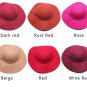 Bowknot British Style Summer Hats Women Ladies Wave Wide Brim Woolen Cap Vintage
