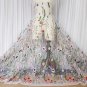 Women Three Dimensional Embroidery Flower Lace Fabric Mesh DIY Dress Clothing