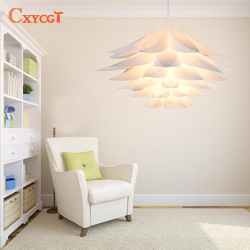 Pendant Light Lily Lotus Flower Royalty Decor DIY Ceiling Decoration White LED