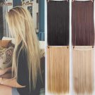 AISI Hair Clip Extension Long Full Head Natural Pieces Straight Real Thick Fiber