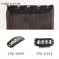 AISI Hair Clip Extension Long Full Head Natural Pieces Straight Real Thick Fiber