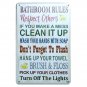 Kitchen Family Rules Retro Signs Metal Painting Wall Bar Home Art Decor Poster