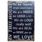 Kitchen Family Rules Retro Signs Metal Painting Wall Bar Home Art Decor Poster