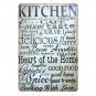 Kitchen Family Rules Retro Signs Metal Painting Wall Bar Home Art Decor Poster