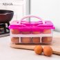 Food Storage Container Eggs Holder Refrigerator Double Layer Organizer Kitchen