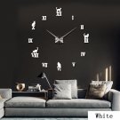 Clock Wall Modern Large Diy Decor 3d Home Mirror Sticker Surface 12 Analog Gift