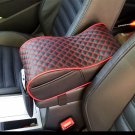 Car Interior Pu Leather Soft Armrest Box Mats Pad Liner Universal Hold Black New