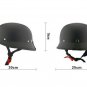 Retro Motorcycle Helmets Matte Black German Half Face Helmet Chopper Biker New
