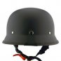 Retro Motorcycle Helmets Matte Black German Half Face Helmet Chopper Biker New