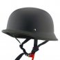 Retro Motorcycle Helmets Matte Black German Half Face Helmet Chopper Biker New