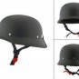 Retro Motorcycle Helmets Matte Black German Half Face Helmet Chopper Biker New