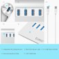 Aluminum 4 ports USB 2.0 3.0 HUB High Speed Mini Splitter Portable Hub Computer