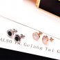 Anti Allergy Stainless Steel Stud Earrings Never Fade Roman Numerals Woman Ear
