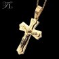 Cross Necklace Silver Jesus Crucifix Stainless Steel Gold Pendant Chain Rope Men