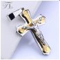 Cross Necklace Silver Jesus Crucifix Stainless Steel Gold Pendant Chain Rope Men