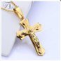 Cross Necklace Silver Jesus Crucifix Stainless Steel Gold Pendant Chain Rope Men