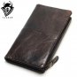 Genuine Leather Wallet Clutch Men Purse Card S Holder Id Vintage Long Retro New