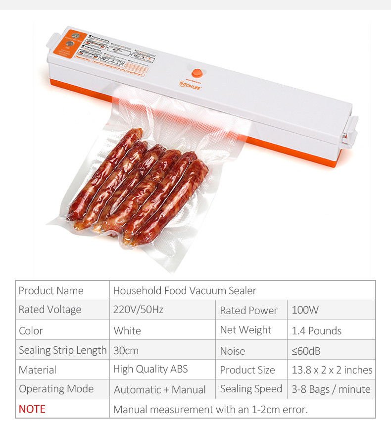 Sealer Vacuum Machine Food Bags Household 220v Packaging Electric Film Sealing