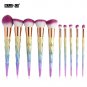 10 Pcs Set Makeup Handle Brush Brushes Bamboo Professional Foundation Handles