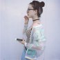 Holographic Jacket Coat Womens Silver Women Hologram Transparent Laser Outerwear