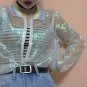 Holographic Jacket Coat Womens Silver Women Hologram Transparent Laser Outerwear
