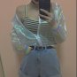 Holographic Jacket Coat Womens Silver Women Hologram Transparent Laser Outerwear