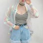 Holographic Jacket Coat Womens Silver Women Hologram Transparent Laser Outerwear