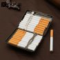 Cigarette Metal Case Vintage Holder Lighter Wallet Cigarettes Built Box Metal