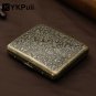 Cigarette Metal Case Vintage Holder Lighter Wallet Cigarettes Built Box Metal