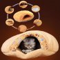 Pet Warm Bed Cat Dog Puppy Kitten Kennel Soft Cushion Sleeping Mat Nest Brown