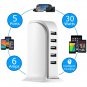 5 USB Port Charger Desktop Rapid Station Charging For Mobile Multi UK EU US Plug