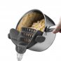 Silicone Pot Pan Bowl Funnel Strainer Rice Washing Colander Kitchen Gadget Tools