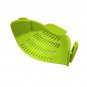 Silicone Pot Pan Bowl Funnel Strainer Rice Washing Colander Kitchen Gadget Tools